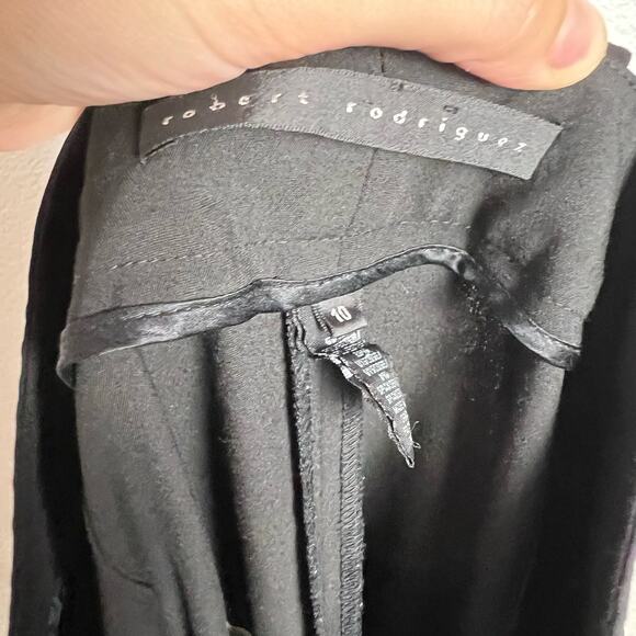 Robert Rodriguez Black Wide Leg Trouser Pants Size 10 - Picture 5 of 6